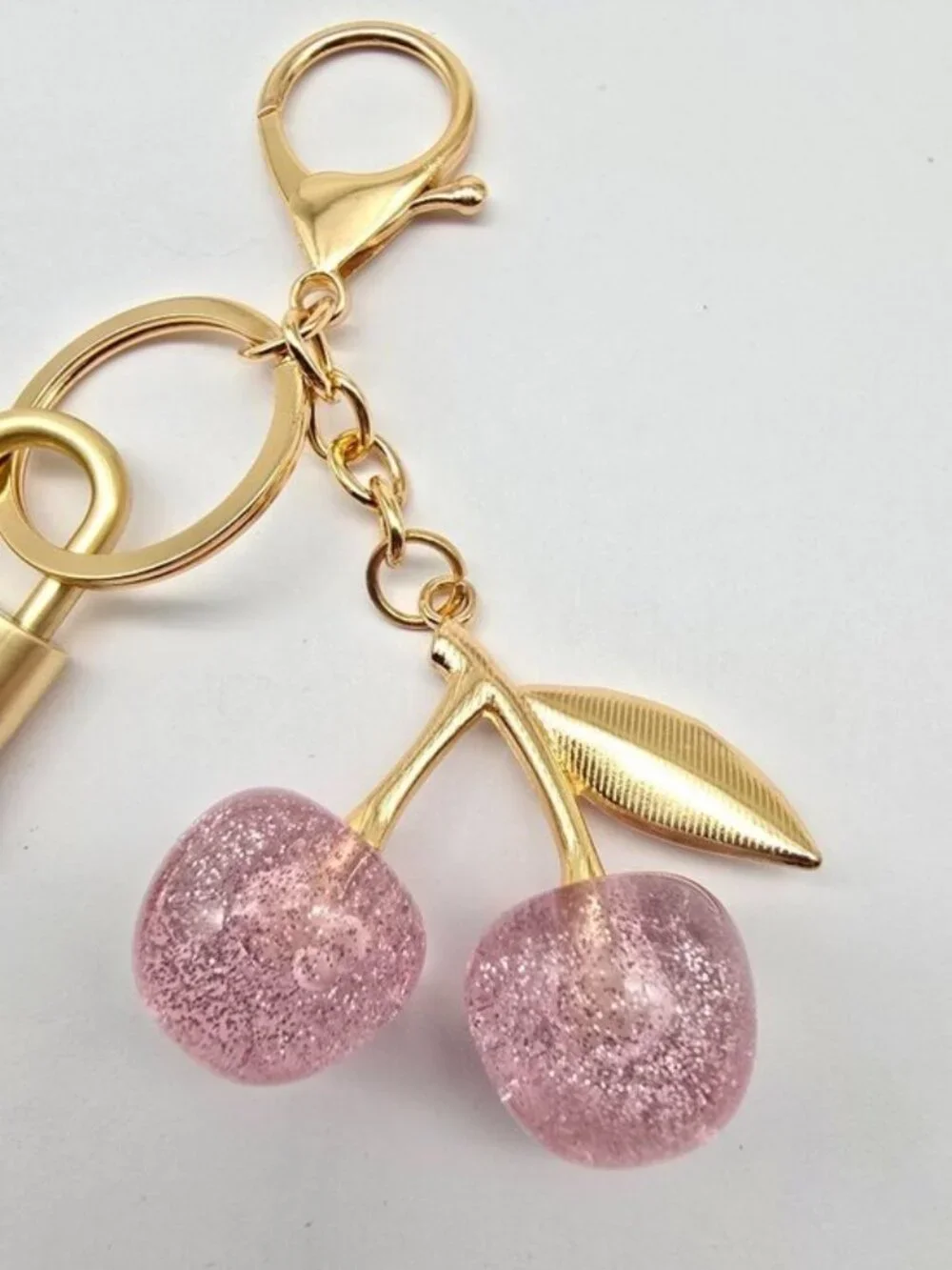 Authentic LV Louis Vuitton Gold Lock & Key 🔑 Unbranded Cherry Keychain Charm